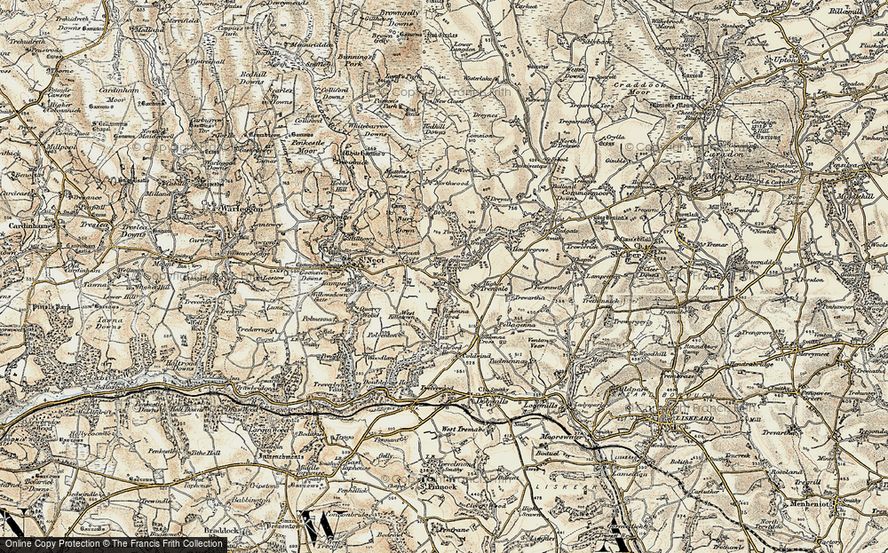 Old Map of Treverbyn, 1900 in 1900