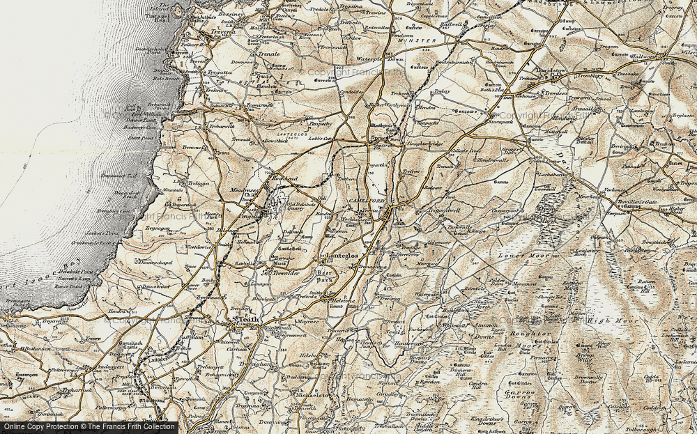 Old Map of Trevia, 1900 in 1900