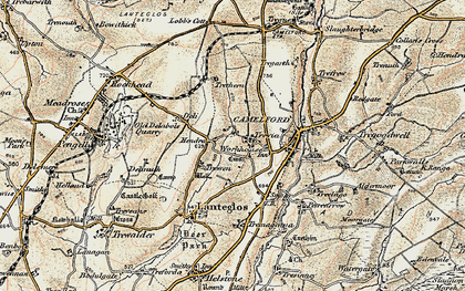 Old map of Trevia in 1900