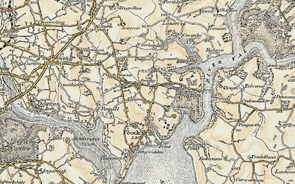 Old map of Trevilla in 1900