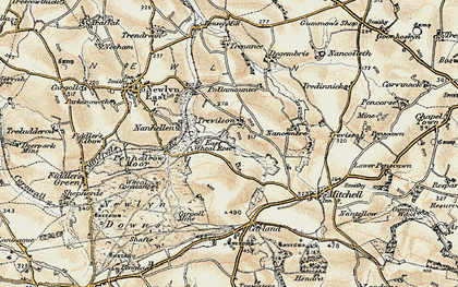 Old map of Trevilson in 1900