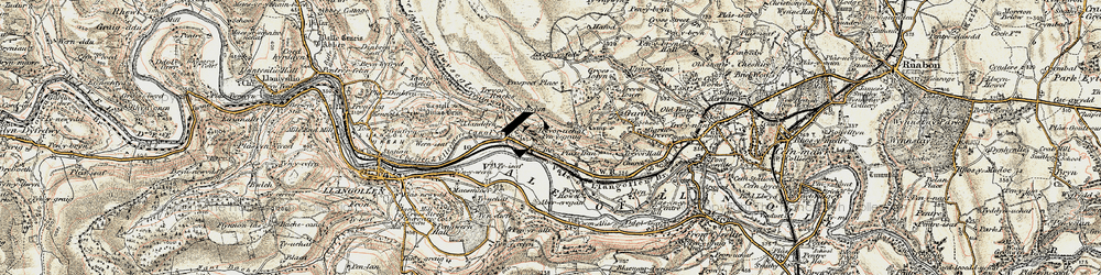 Old map of Abercregan in 1902-1903