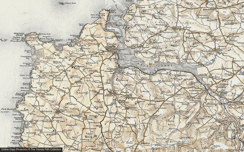 Old Map of Historic Map covering Benuick in 1900