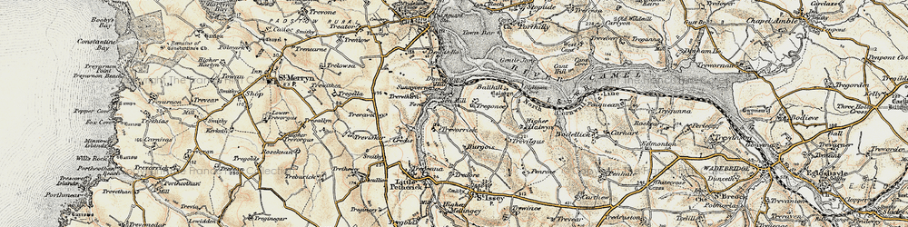 Old map of Trevorrick in 1900