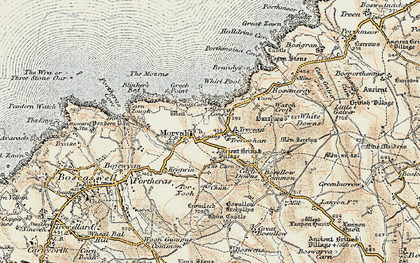 Old map of Trevowhan in 1900