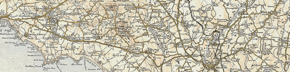 Old map of Trew in 1900