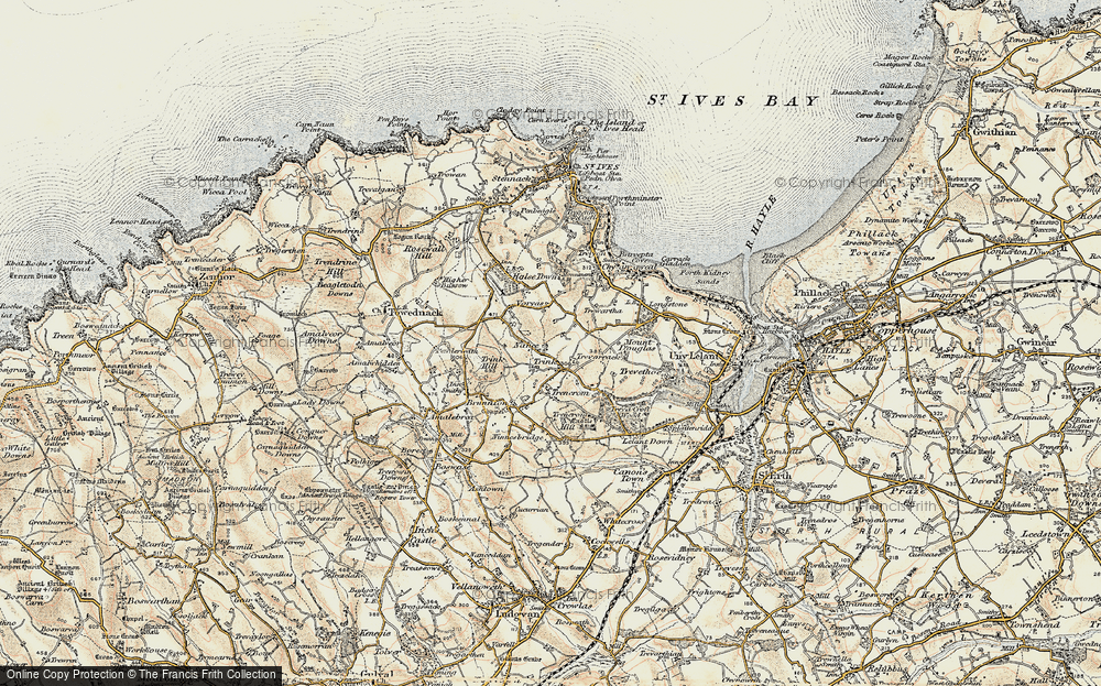 Old Map of Historic Map covering Trink in 1900