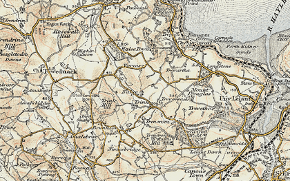 Old map of Trink in 1900