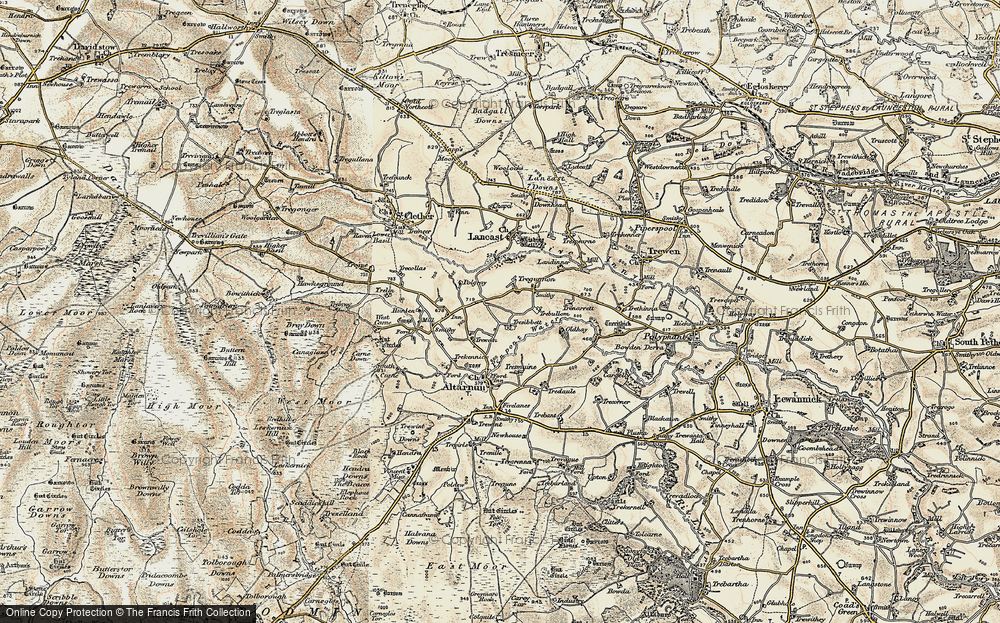 Old Map of Treween, 1900 in 1900