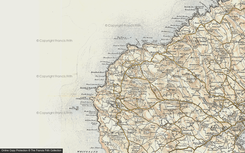 Old Map of Trewellard, 1900 in 1900