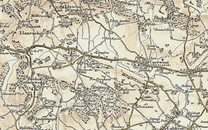 Old map of Trewen in 1899-1900