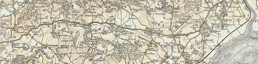 Old map of Trewen in 1899-1900