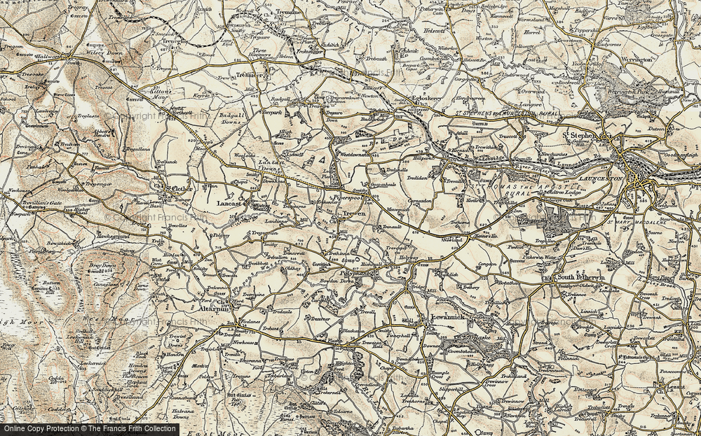 Old Map of Trewen, 1900 in 1900