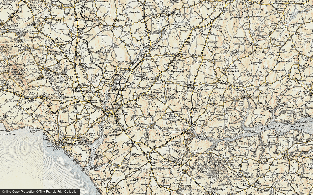 Old Map of Trewennack, 1900 in 1900