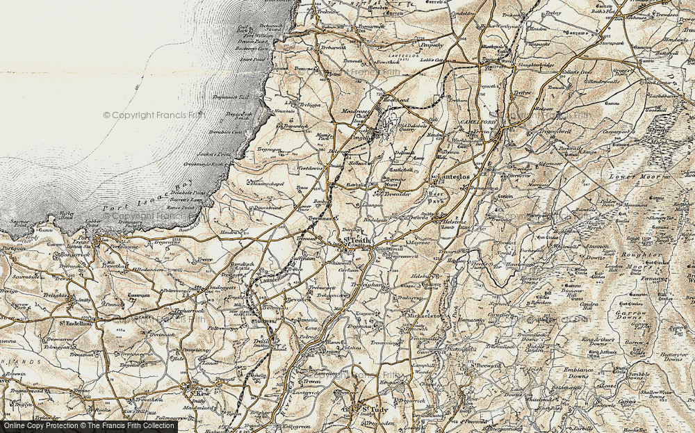 Old Map of Trewennan, 1900 in 1900