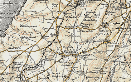 Old map of Trewennan in 1900