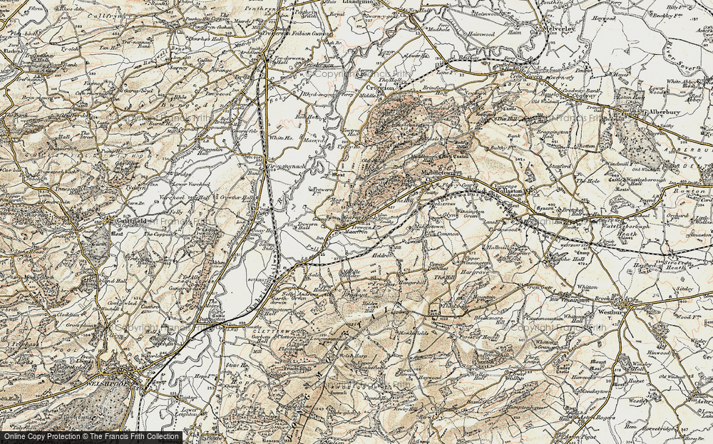Old Map of Trewern, 1902-1903 in 1902-1903