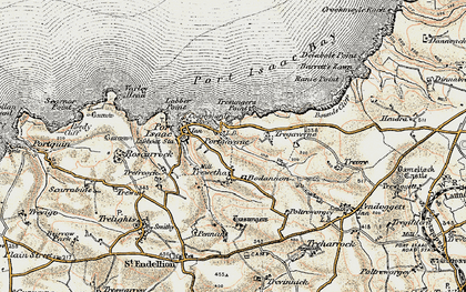Old map of Bodannon in 1900