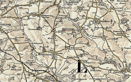 Old map of Trewint in 1900