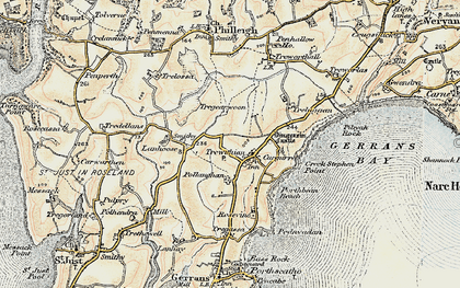 Old map of Lanhoose in 1900