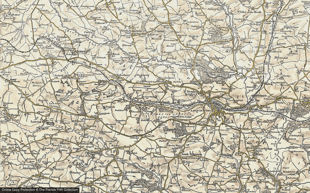 Old Map of Trewithick, 1900 in 1900