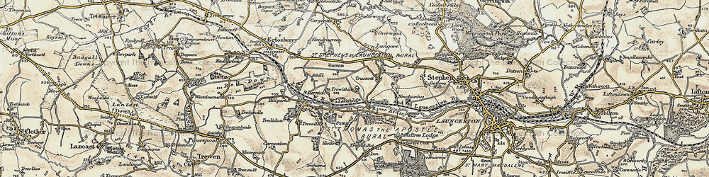 Old map of Trewithick in 1900