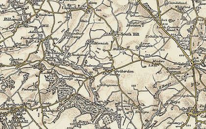 Old map of Trewoodloe in 1899-1900