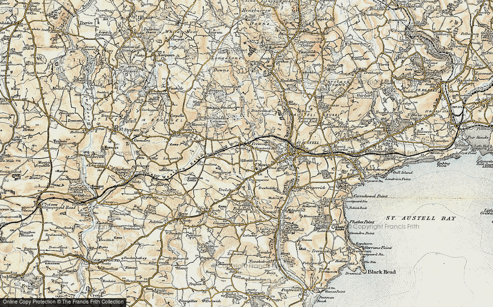 Old Map of Trewoon, 1900 in 1900