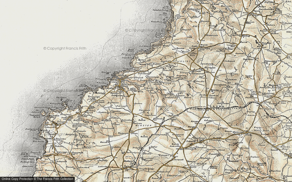 Old Map of Treworld, 1900 in 1900