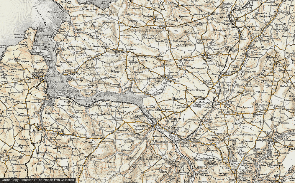 Old Map of Trewornan, 1900 in 1900