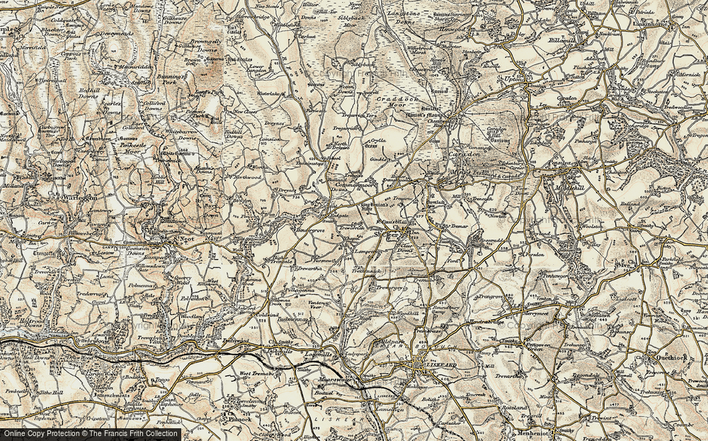 Old Map of Treworrick, 1900 in 1900
