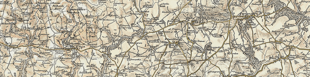 Old map of Treworrick in 1900