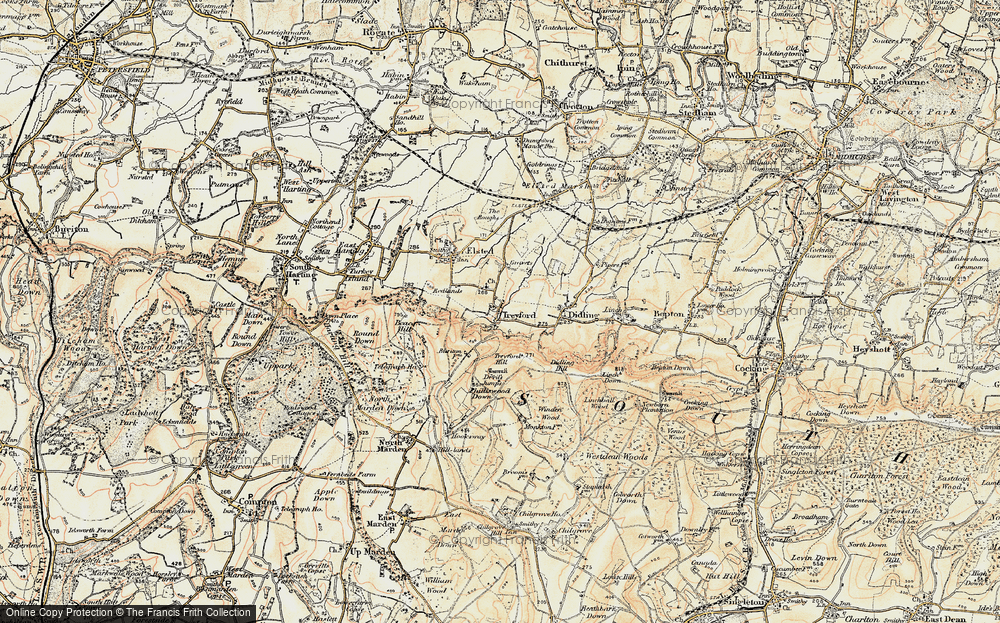 Old Map of Treyford, 1897-1900 in 1897-1900