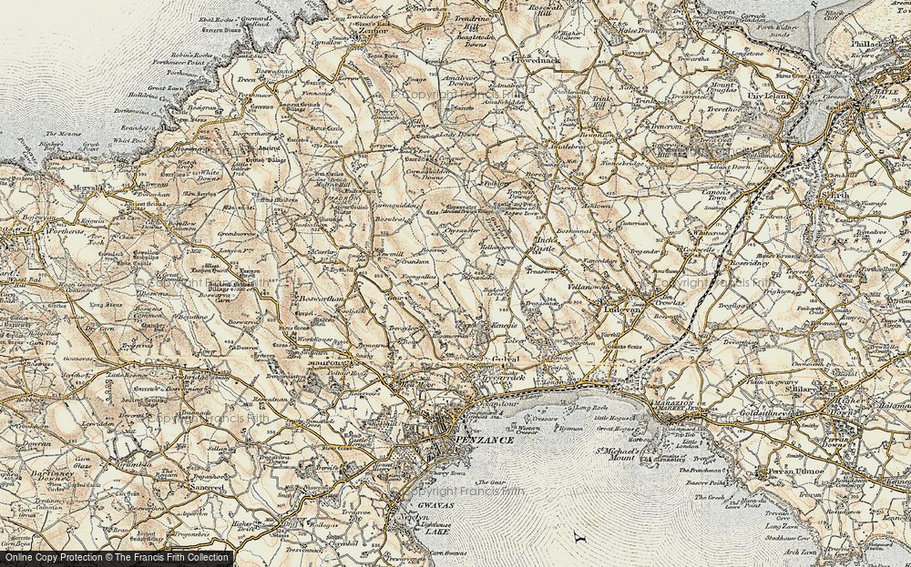 Old Map of Trezelah, 1900 in 1900