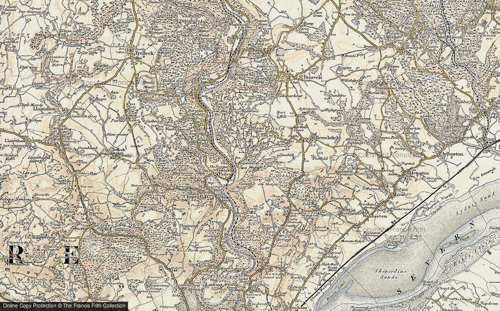 Old Map of Triangle, 1899-1900 in 1899-1900