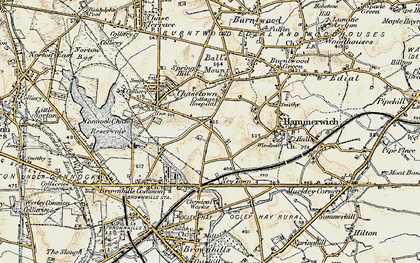 Old map of Triangle in 1902