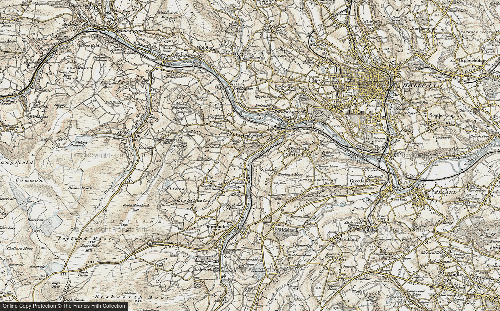 Old Map of Triangle, 1903 in 1903