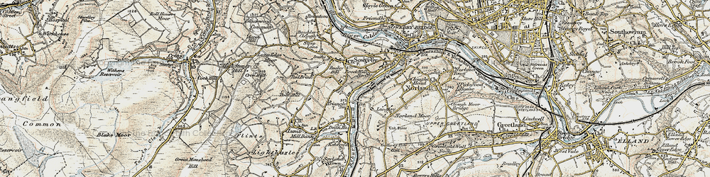 Old map of Triangle in 1903