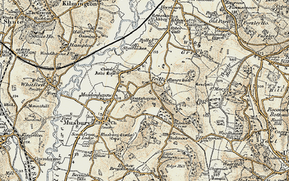 Old map of Trill in 1898-1900