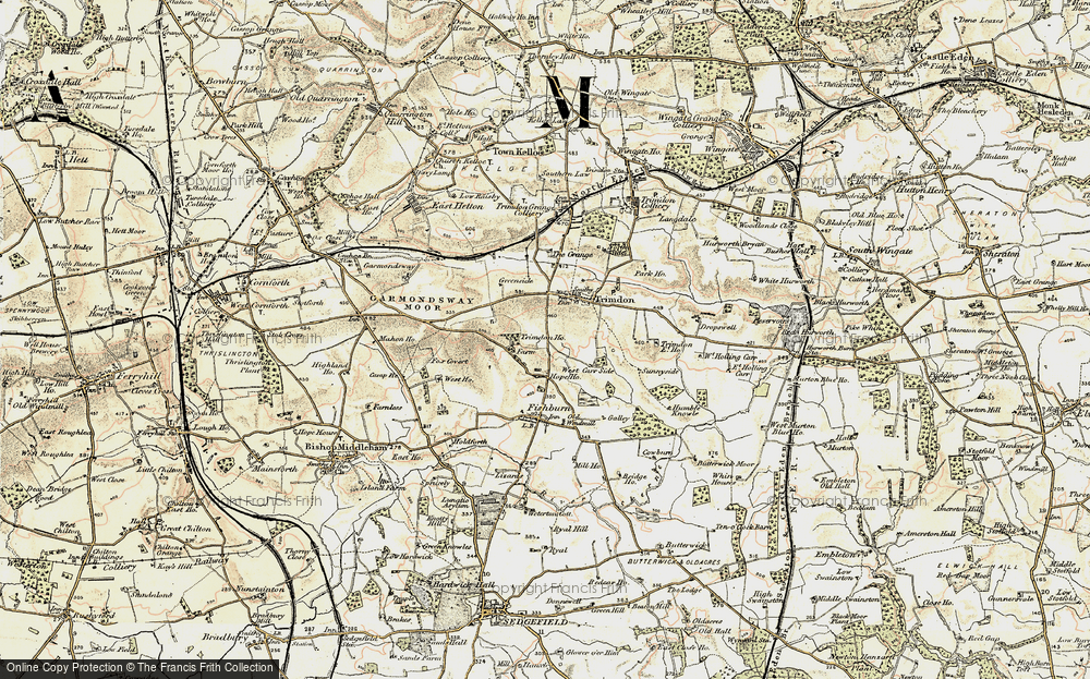 Old Map of Trimdon, 1903-1904 in 1903-1904