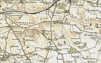 Old map of Trimdon in 1903-1904
