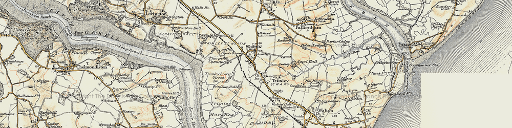 Old map of Trimley St Martin in 1898-1901