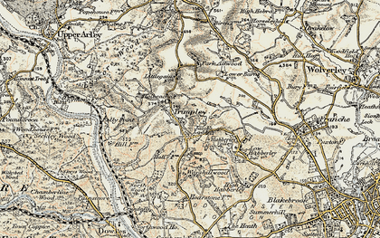 Old map of Trimpley in 1901-1902