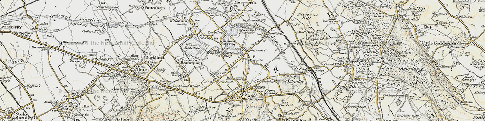 Old map of Tring Wharf in 1898