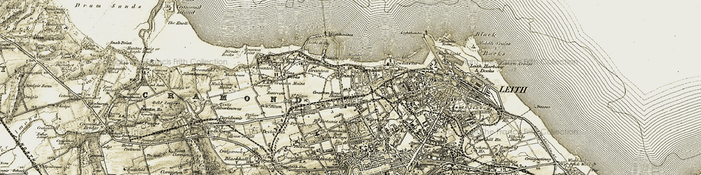 Old map of Trinity in 1903-1906