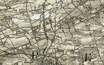 Old map of Trinity in 1907-1908