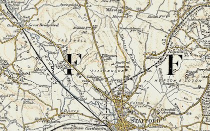 Old map of Trinity Fields in 1902