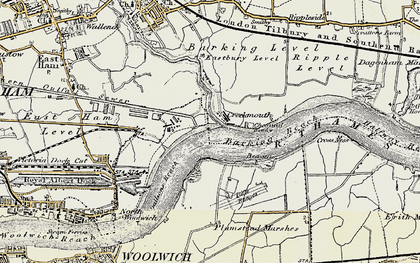 Old map of Tripcock Ness in 1897-1902