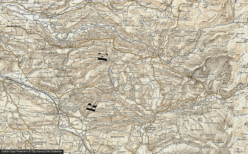 Old Map of Trisant, 1901-1903 in 1901-1903