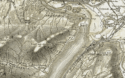 Old map of Trislaig in 1906-1908